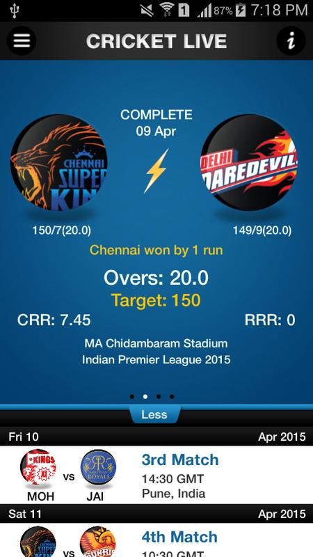 Live cricket app for android free download